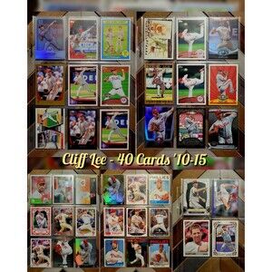 CLIFF LEE Set! Philadelphia Phillies Lot of 40 Cards NM/Mint Collection Starter!